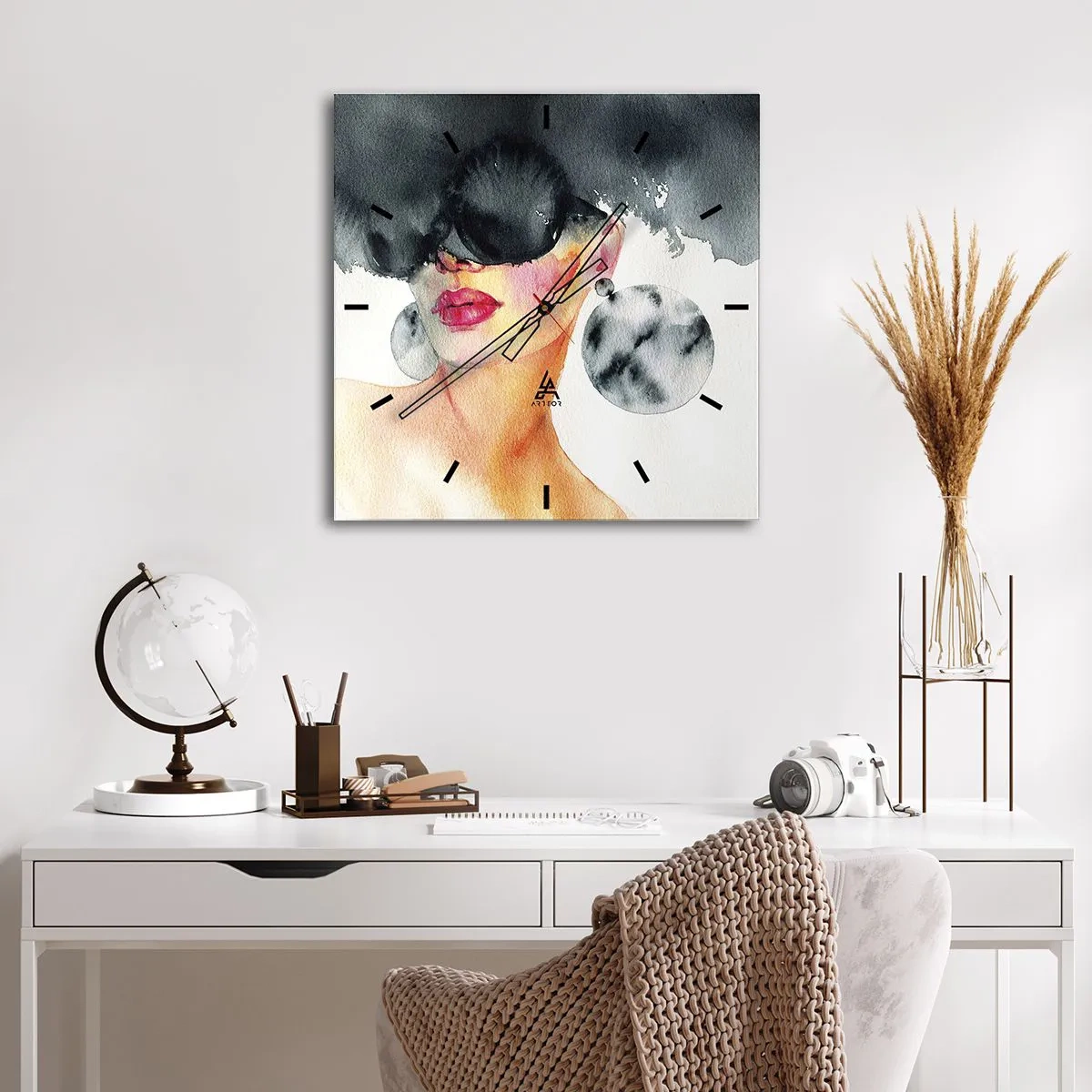 Horloge murale - Pendule murale - Secret de l'élégance - 30x30 cm