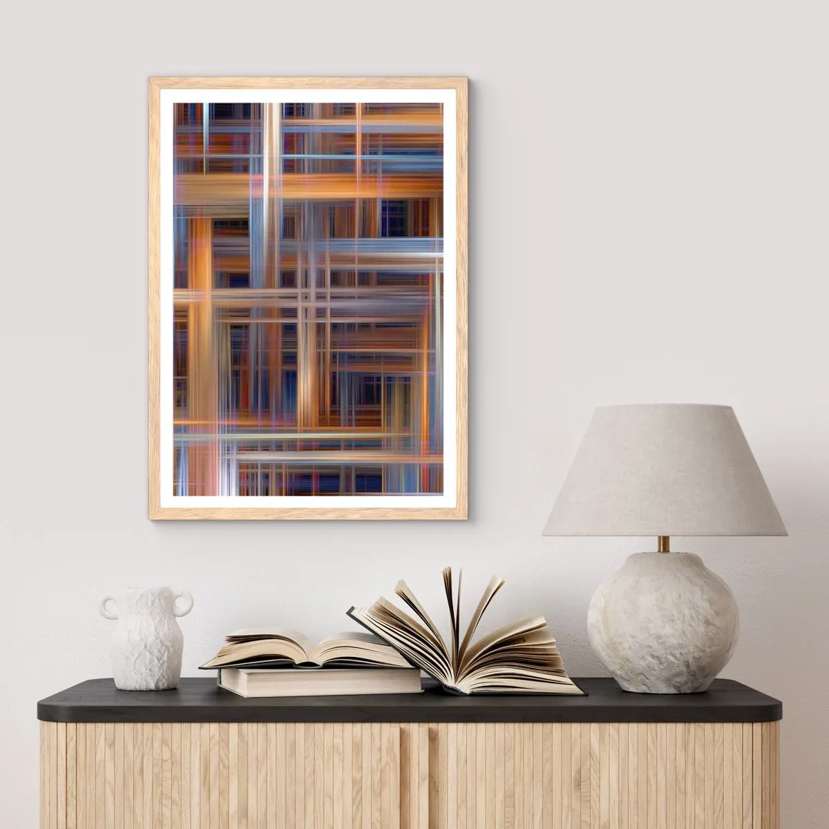 Affiche dans un chêne clair - Poster - Tissé de lumière - 50x70 cm