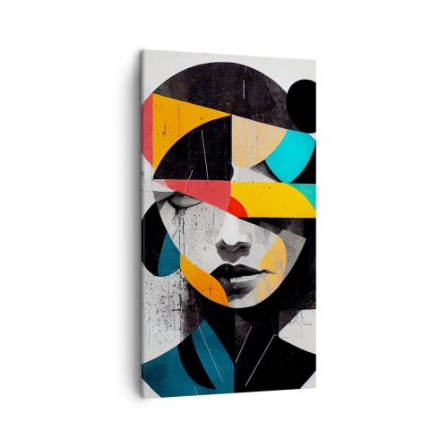 Impression sur toile - Image sur toile - Portrait intérieur multicolore - 45x80 cm