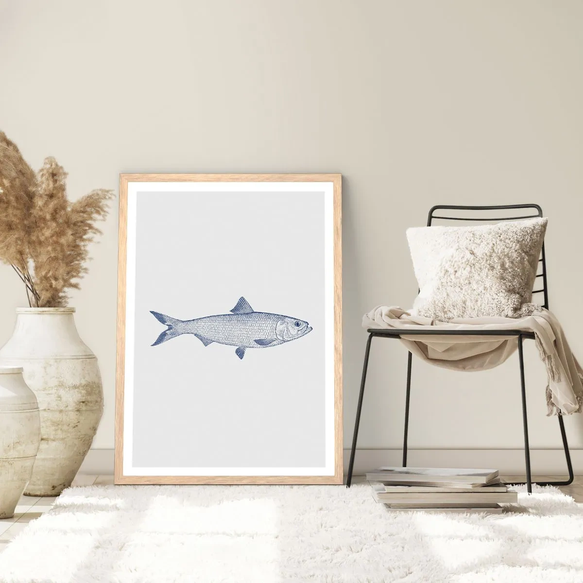 Affiche dans un chêne clair - Poster - Salutations des mers du nord - 70x100 cm