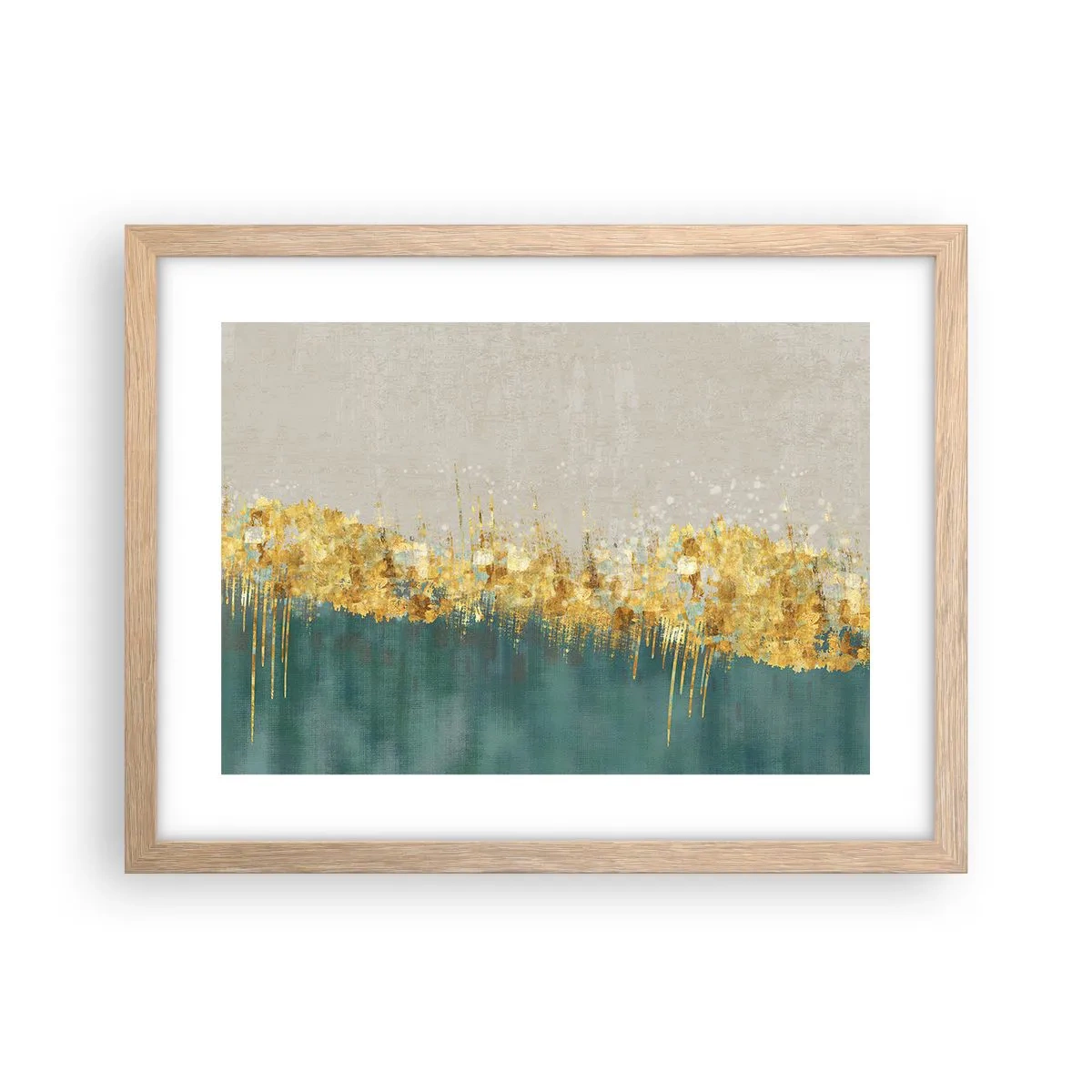 Affiche dans un chêne clair - Poster - La frontière dorée - 40x30 cm