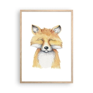 Affiche dans un chêne clair - Poster - Humeurs de renard - 50x70 cm