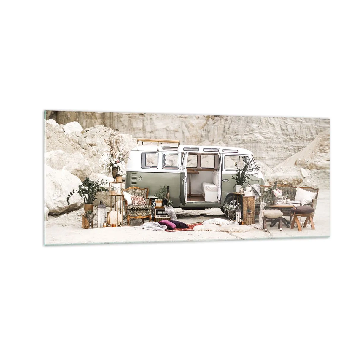 Impression sur verre - Image sur verre - Il est temps de commencer le voyage - 100x40 cm