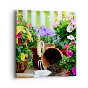 Impression sur toile - Image sur toile - Le jardin de Zosia - 30x30 cm