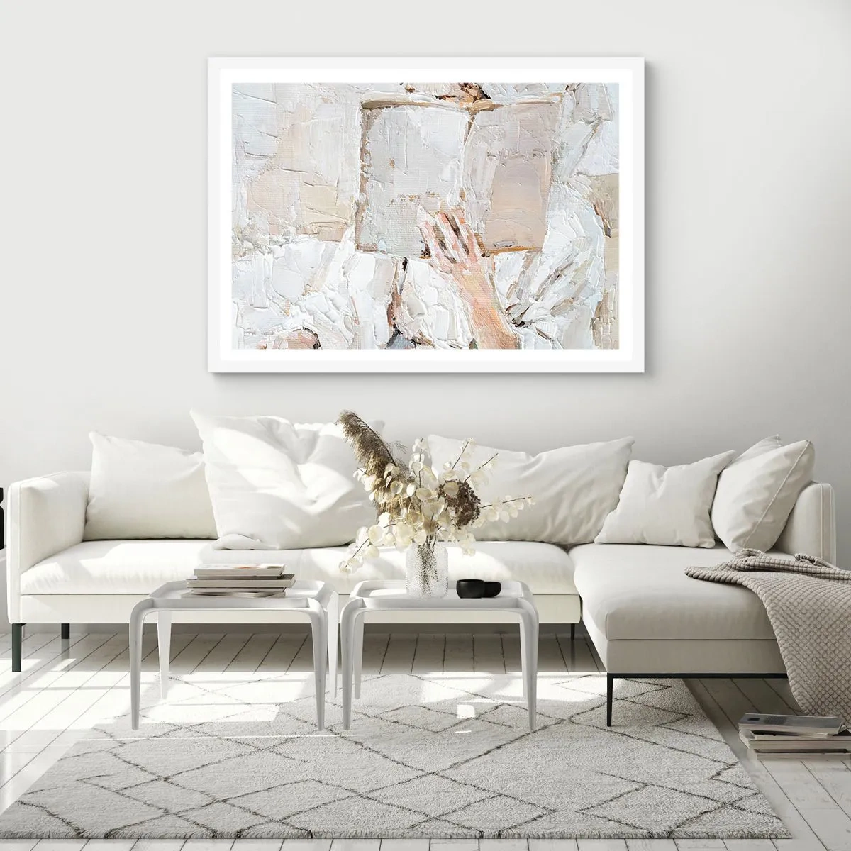 Affiche dans un cadre blanc - Poster - Dans un autre monde - 70x50 cm