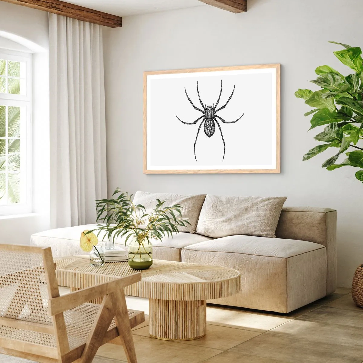 Affiche dans un chêne clair - Poster - Une précision troublante - 100x70 cm