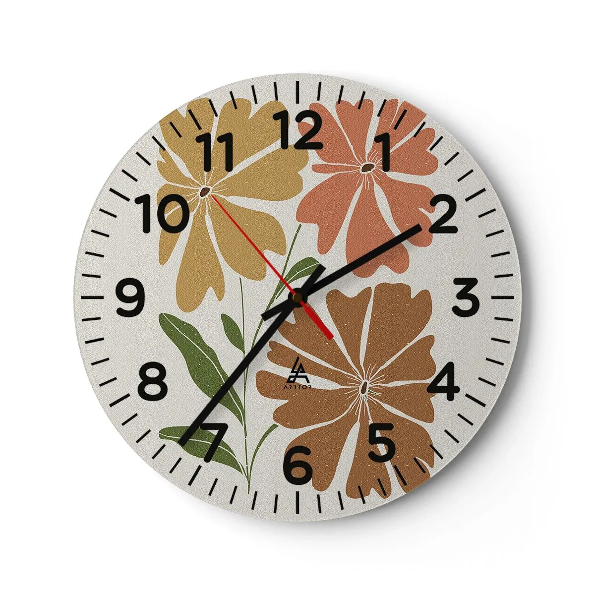 Horloge murale - Pendule murale - Nature et géométrie - 30x30 cm