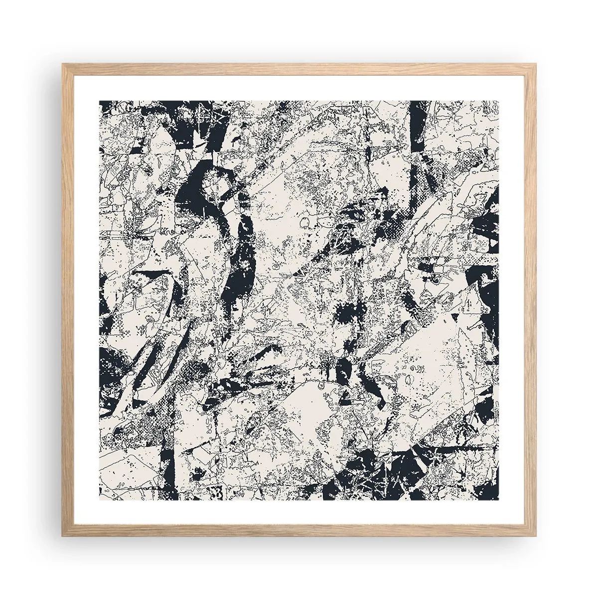 Affiche dans un chêne clair - Poster - Interpénétration des contraires - 60x60 cm