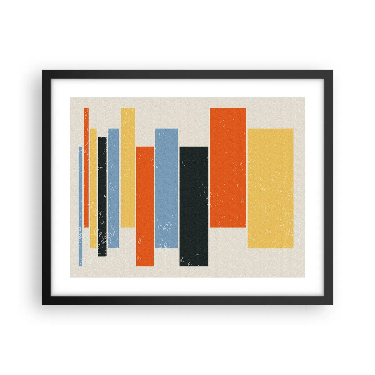 Affiche dans un cadre noir - Poster - Notation musicale - 50x40 cm