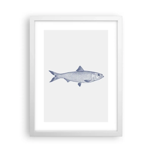 Affiche dans un cadre blanc - Poster - Salutations des mers du nord - 30x40 cm