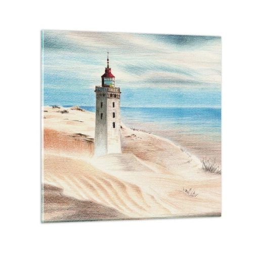 Impression sur verre - Image sur verre - Toujours regarder la mer - 60x60 cm