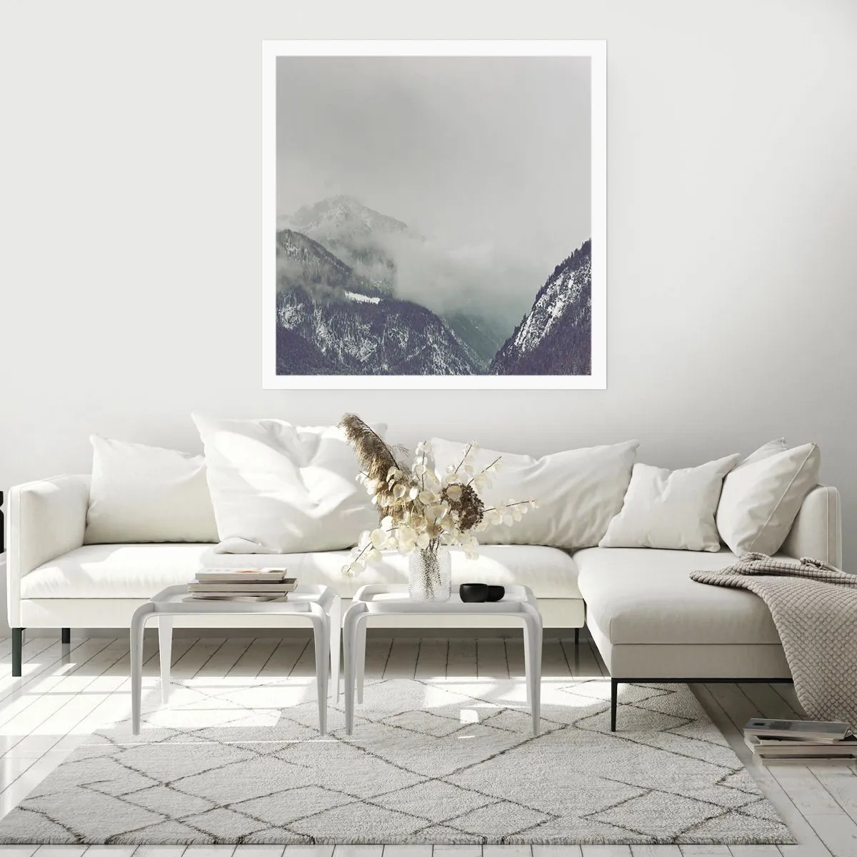 Affiche - Poster - Vallée brumeuse - 60x60 cm