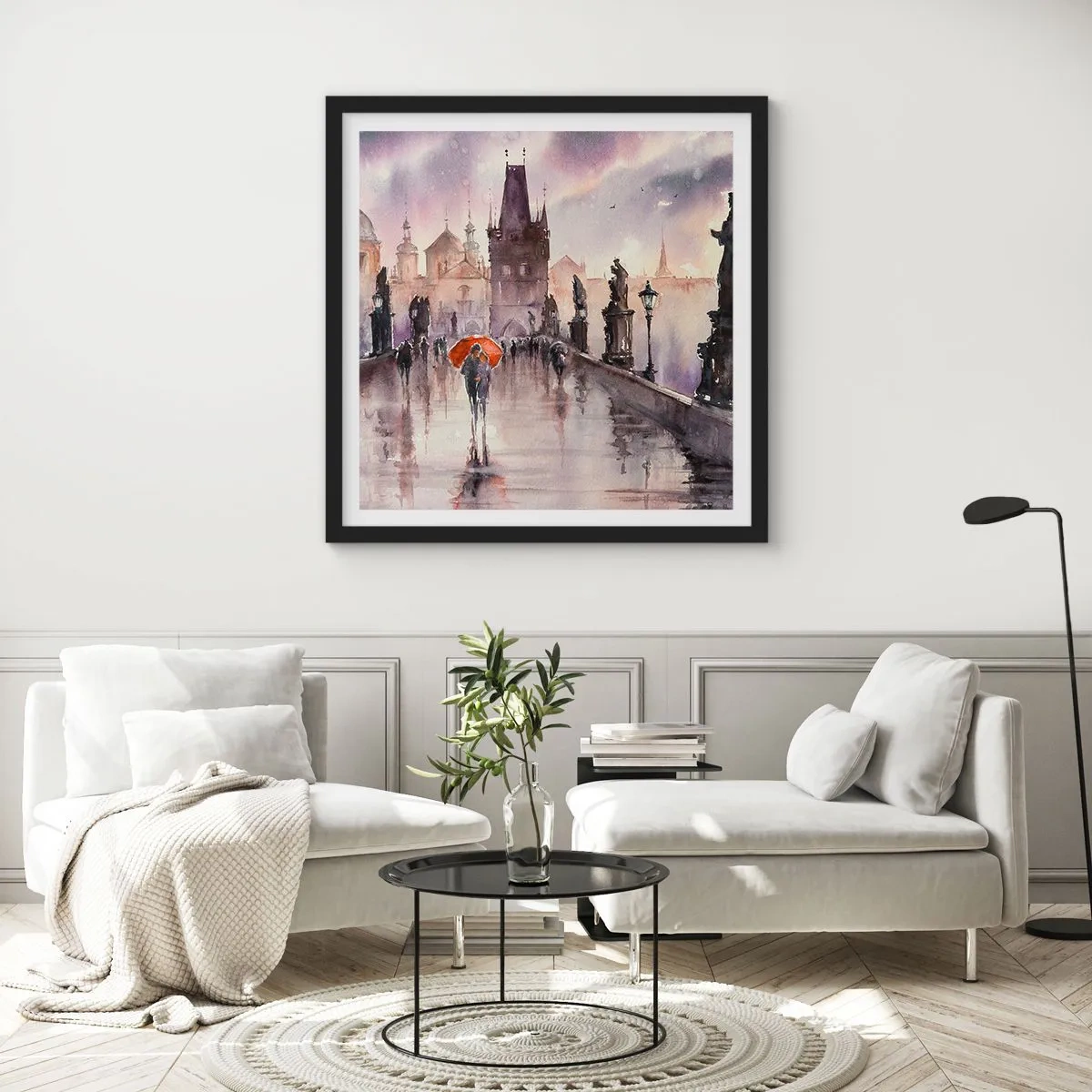 Affiche dans un cadre noir - Poster - Les gens ne changent pas - 60x60 cm