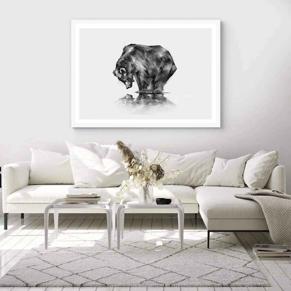 Affiche dans un cadre blanc - Poster - Ravi de rencontrer quelqu'un de proche - 40x30 cm