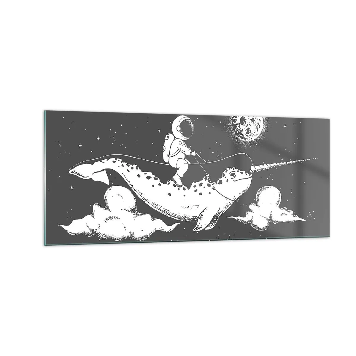 Impression sur verre - Image sur verre - Cavalier de l'espace - 100x40 cm