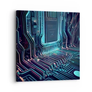 Impression sur toile - Image sur toile - Je pense comme ça… - 30x30 cm