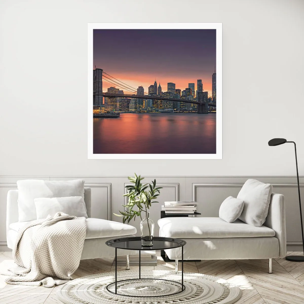 Affiche - Poster - Immergé dans le silence lilas - 30x30 cm