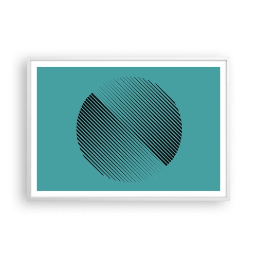 Affiche dans un cadre blanc - Poster - Cercle – une variation géométrique - 100x70 cm