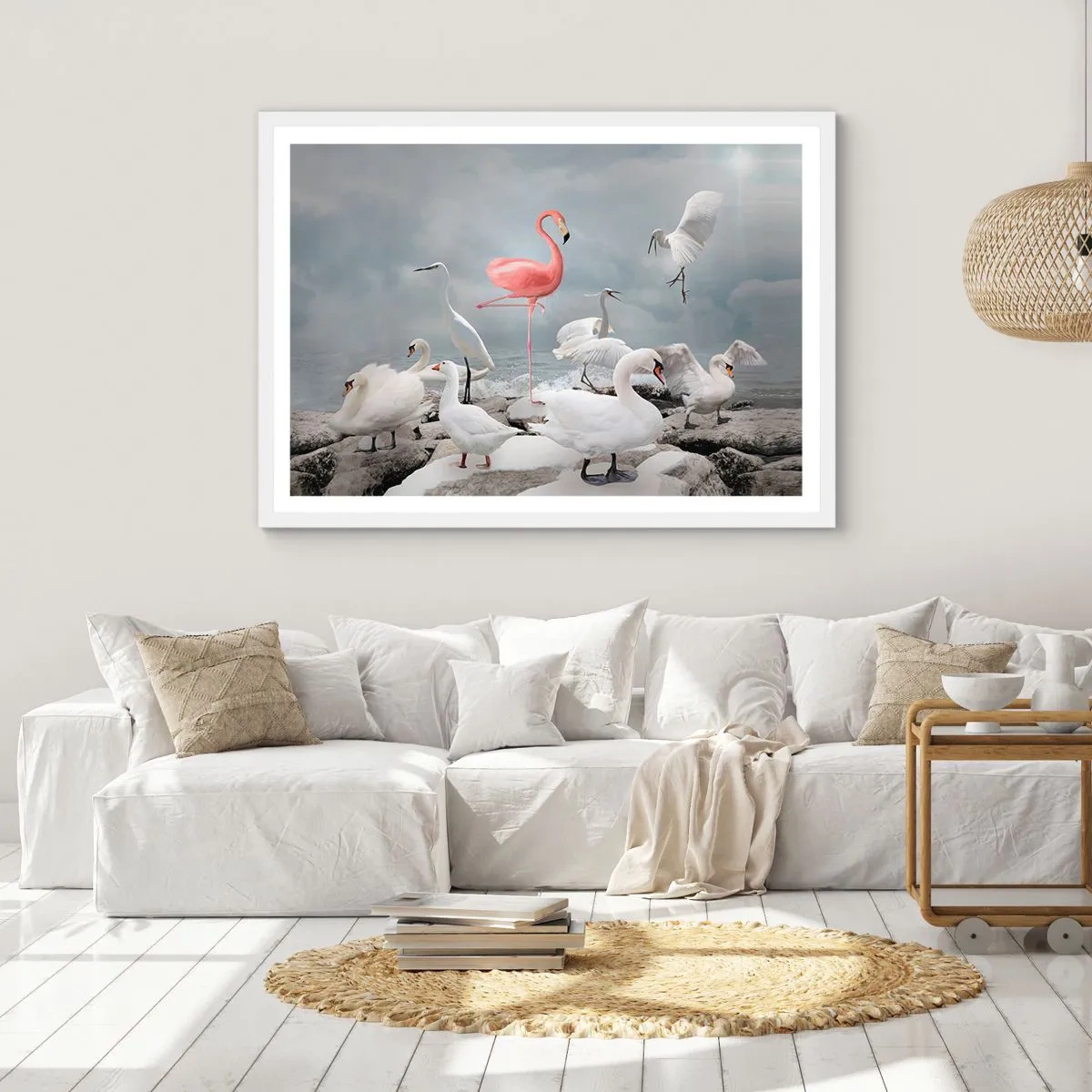 Affiche dans un cadre blanc - Poster - Comment suis-je arrivé là? - 70x50 cm