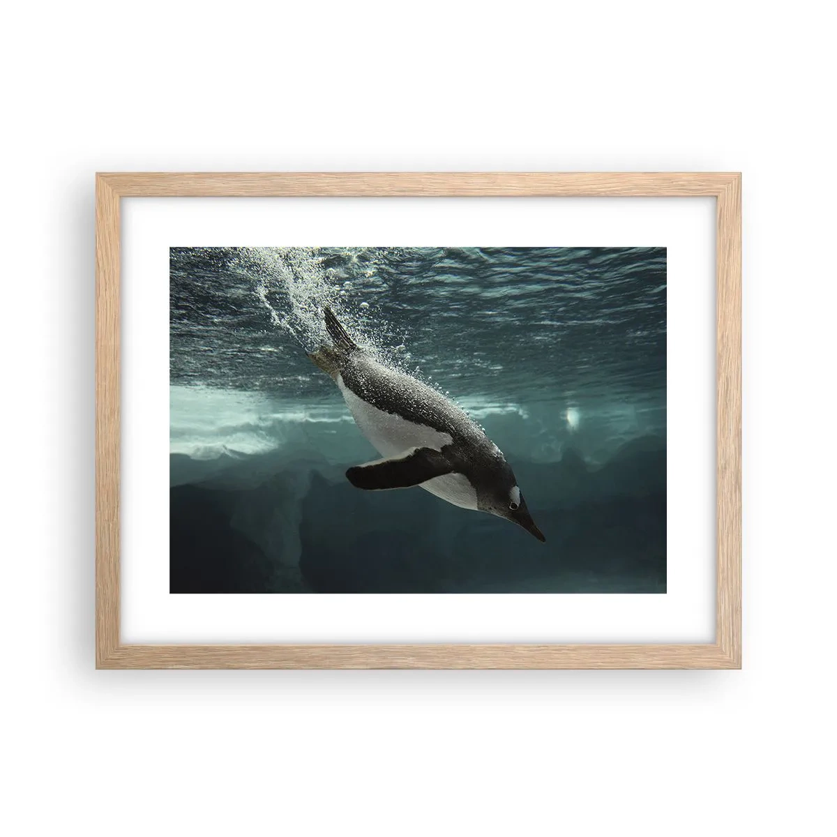 Affiche dans un chêne clair - Poster - Bienvenue dans mon monde - 40x30 cm