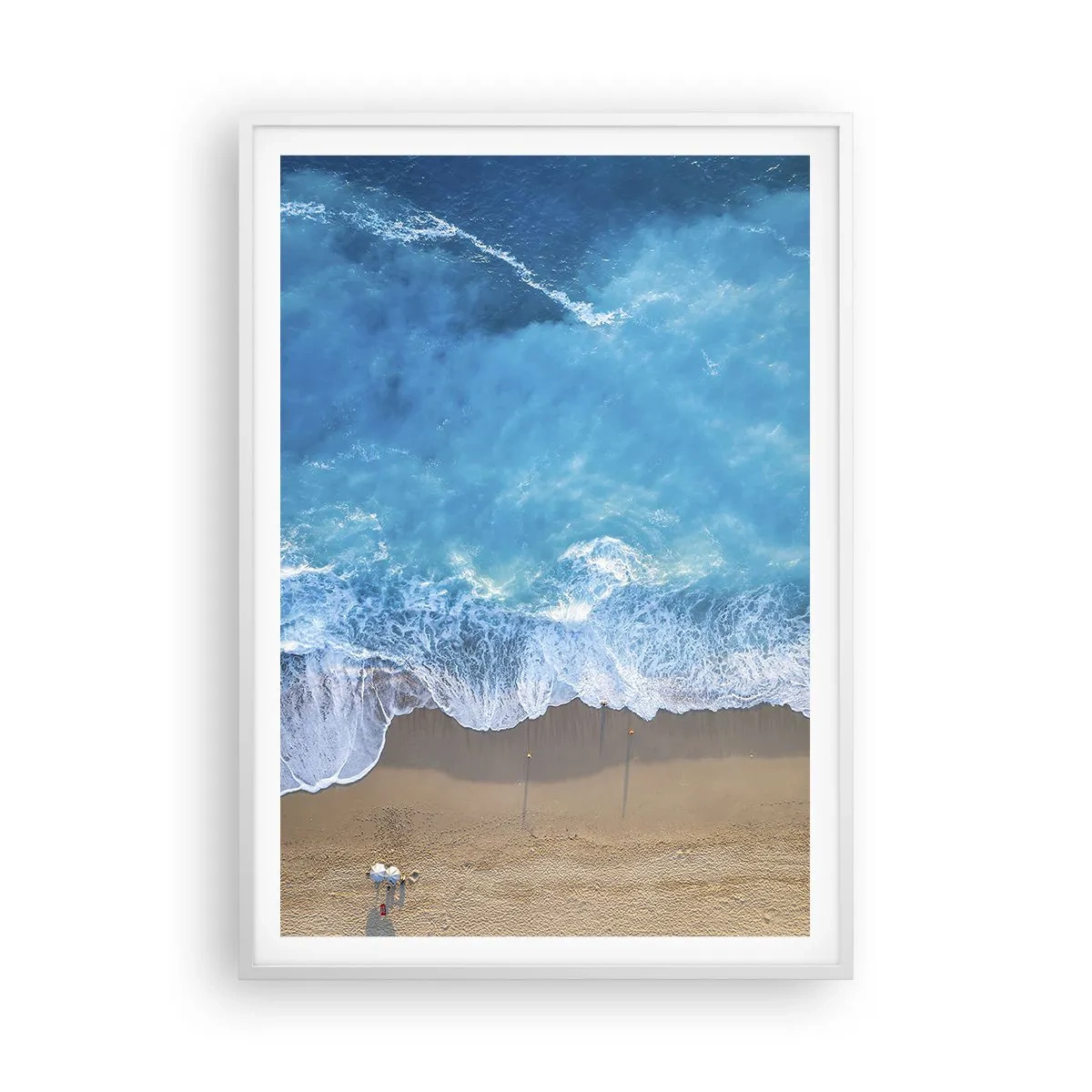 Affiche dans un cadre blanc - Poster - La force du bleu - 70x100 cm