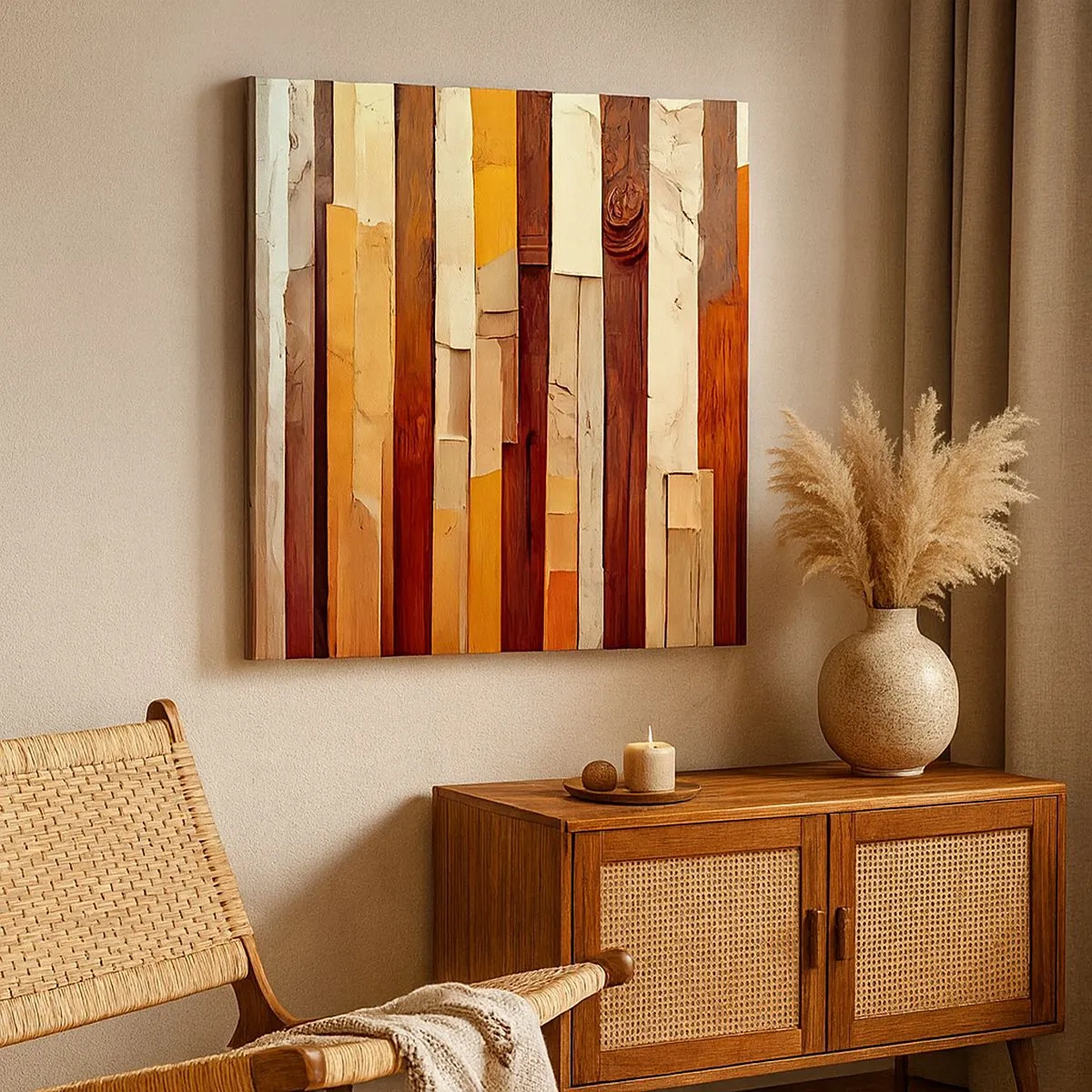 Impression sur toile - Image sur toile - Hymne des arbres forestiers - 30x30 cm