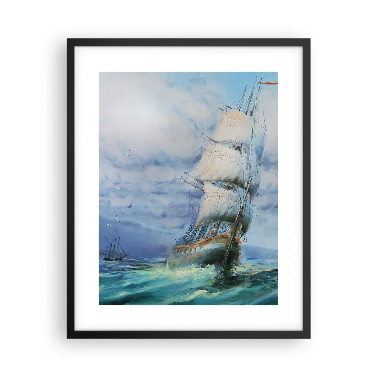 Affiche dans un cadre noir - Poster - Vents favorables - 40x50 cm