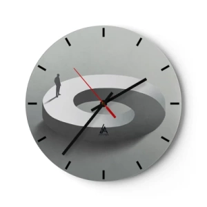 Horloge murale - Pendule murale - Et sois intelligent ici - 40x40 cm