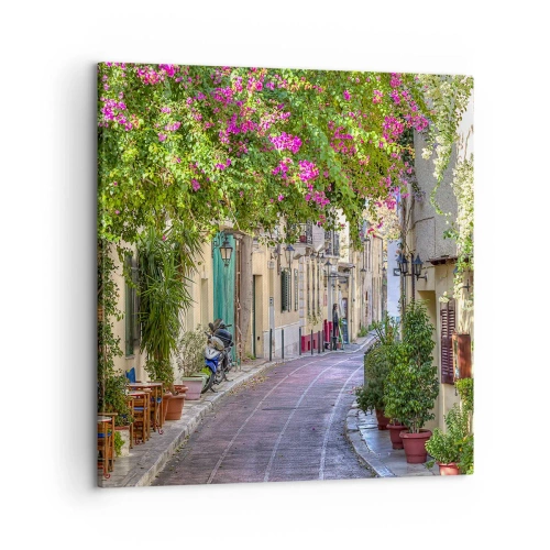 Impression sur toile - Image sur toile - Allée fleurie - 60x60 cm