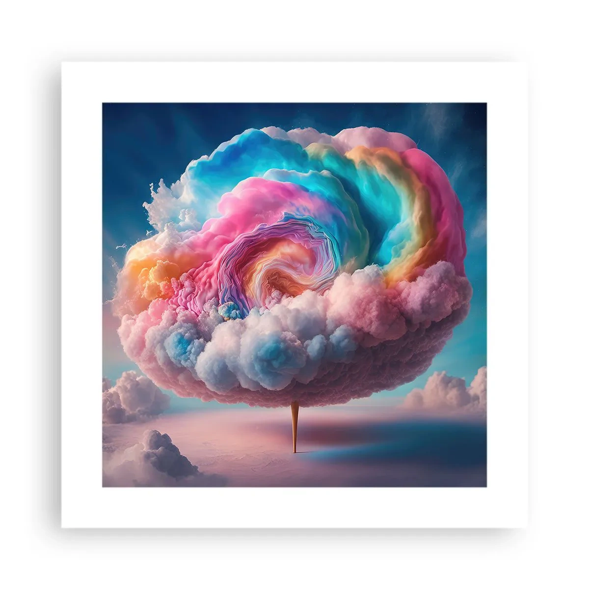 Affiche - Poster - Le rêve d'un parc d'attractions - 40x40 cm