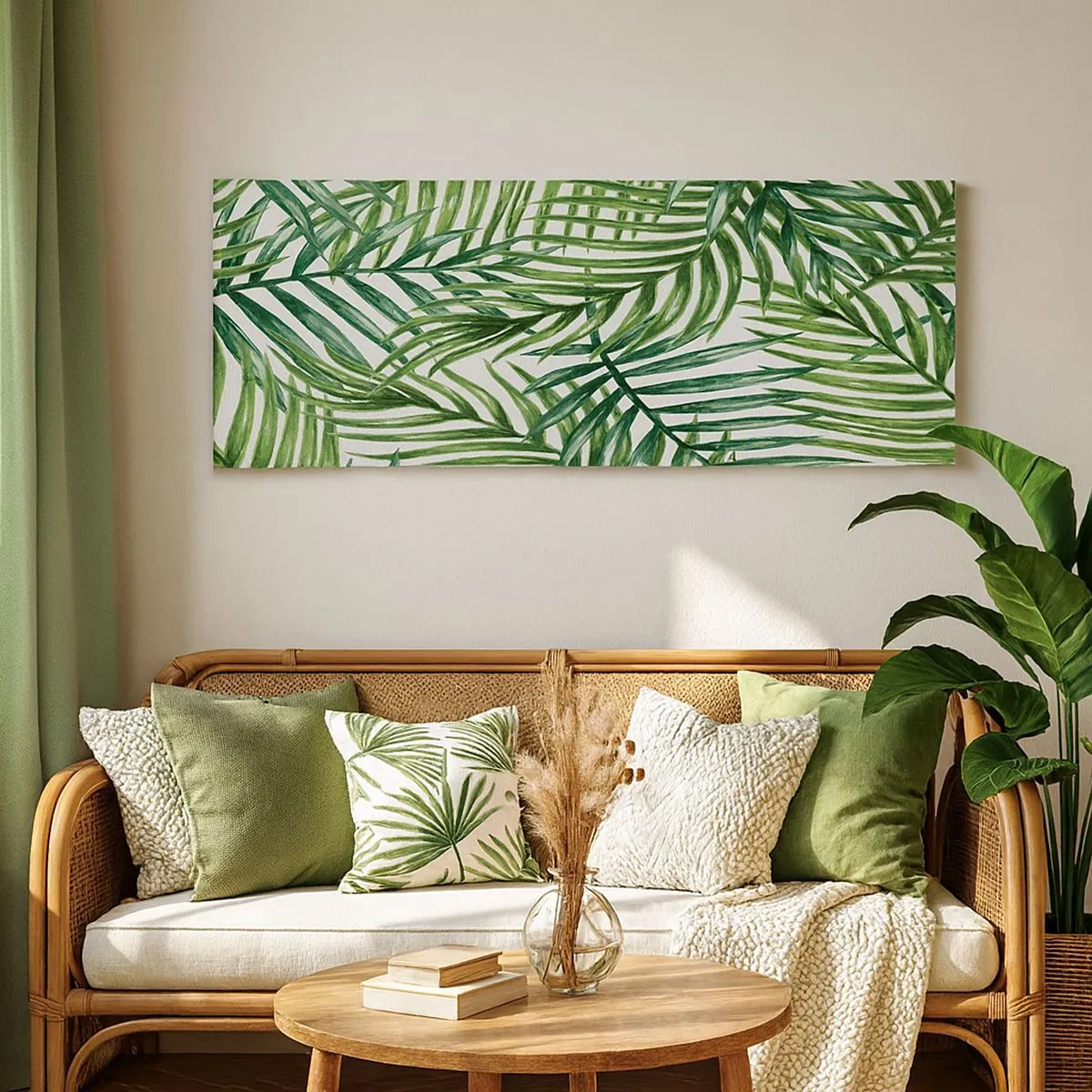 Impression sur toile - Image sur toile - Sous la canopée verte - 100x40 cm