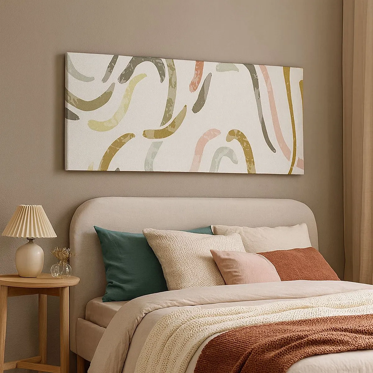 Impression sur toile - Image sur toile - Une joyeuse danse de l'abstraction - 100x40 cm