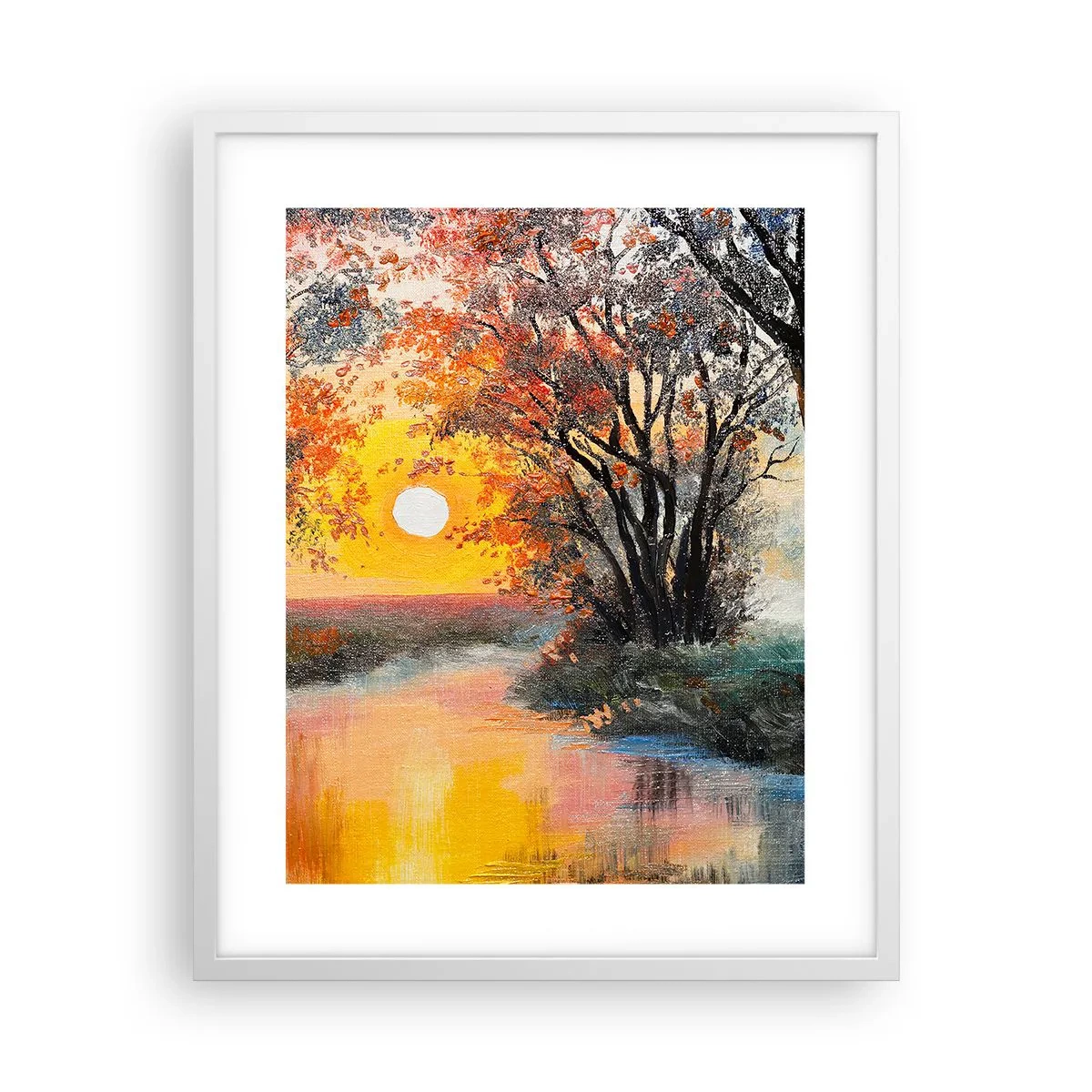 Affiche dans un cadre blanc - Poster - Climats de printemps - 40x50 cm