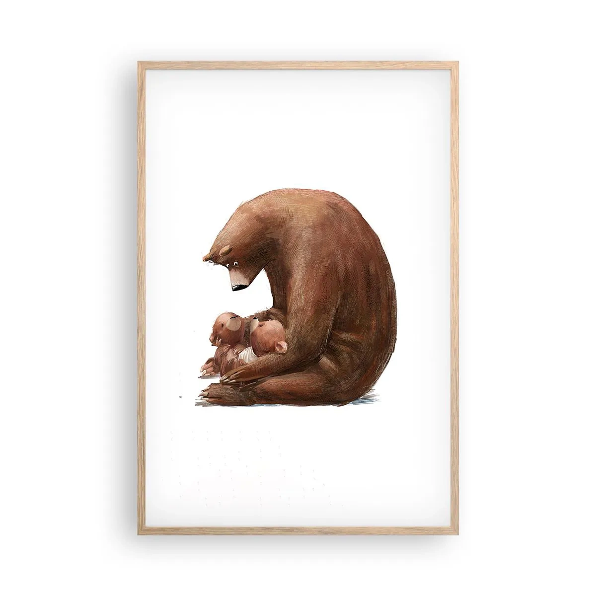 Affiche dans un chêne clair - Poster - Faites de beaux rêves les enfants - 61x91 cm