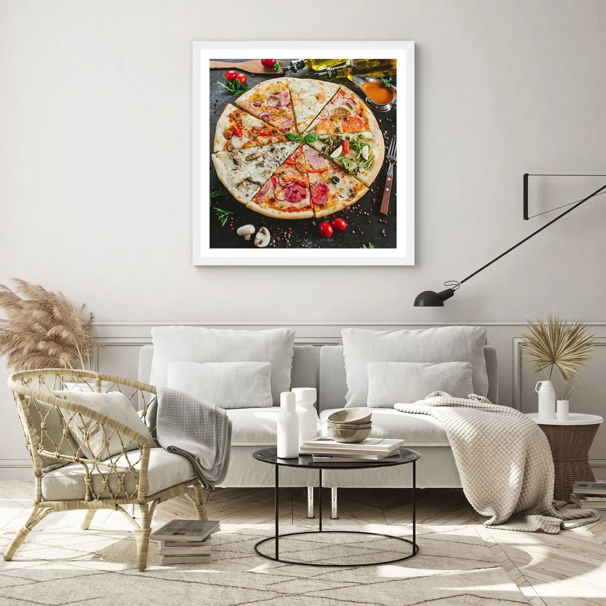 Affiche dans un cadre blanc - Poster - Une gamme de saveurs - 60x60 cm