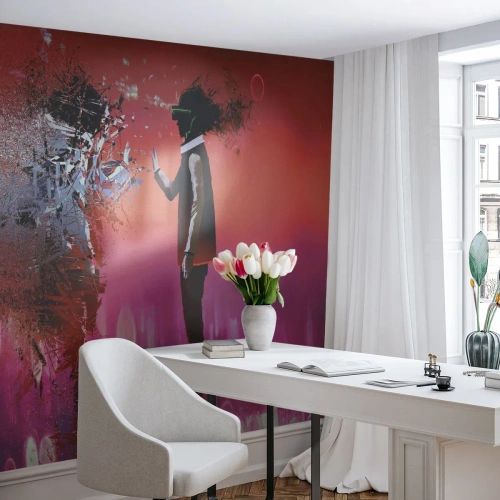 Papier peint sur mesure Autocollant Deluxe - Pouvez-vous regarder à l'intérieur de vous-même ? - Abstraction, Morceau, Personnes