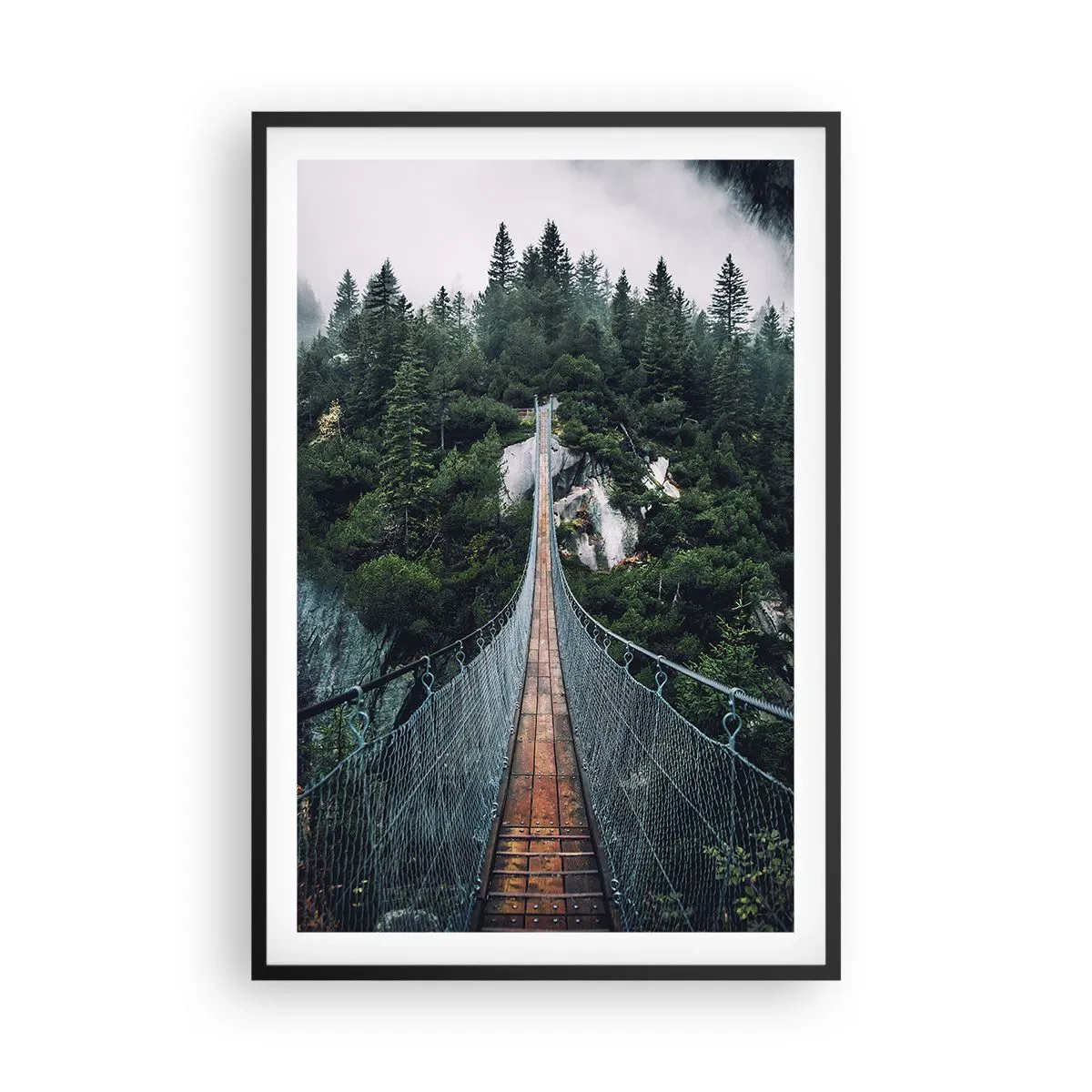 Affiche dans un cadre noir - Poster - Uniquement pour les aigles - 61x91 cm