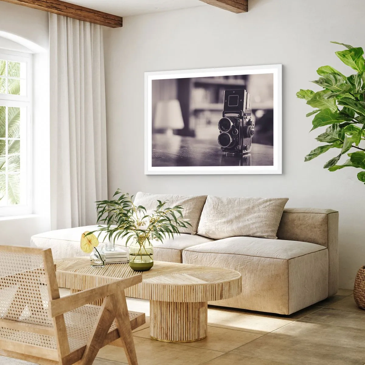 Affiche dans un cadre blanc - Poster - La magie de la photographie ancienne - 91x61 cm