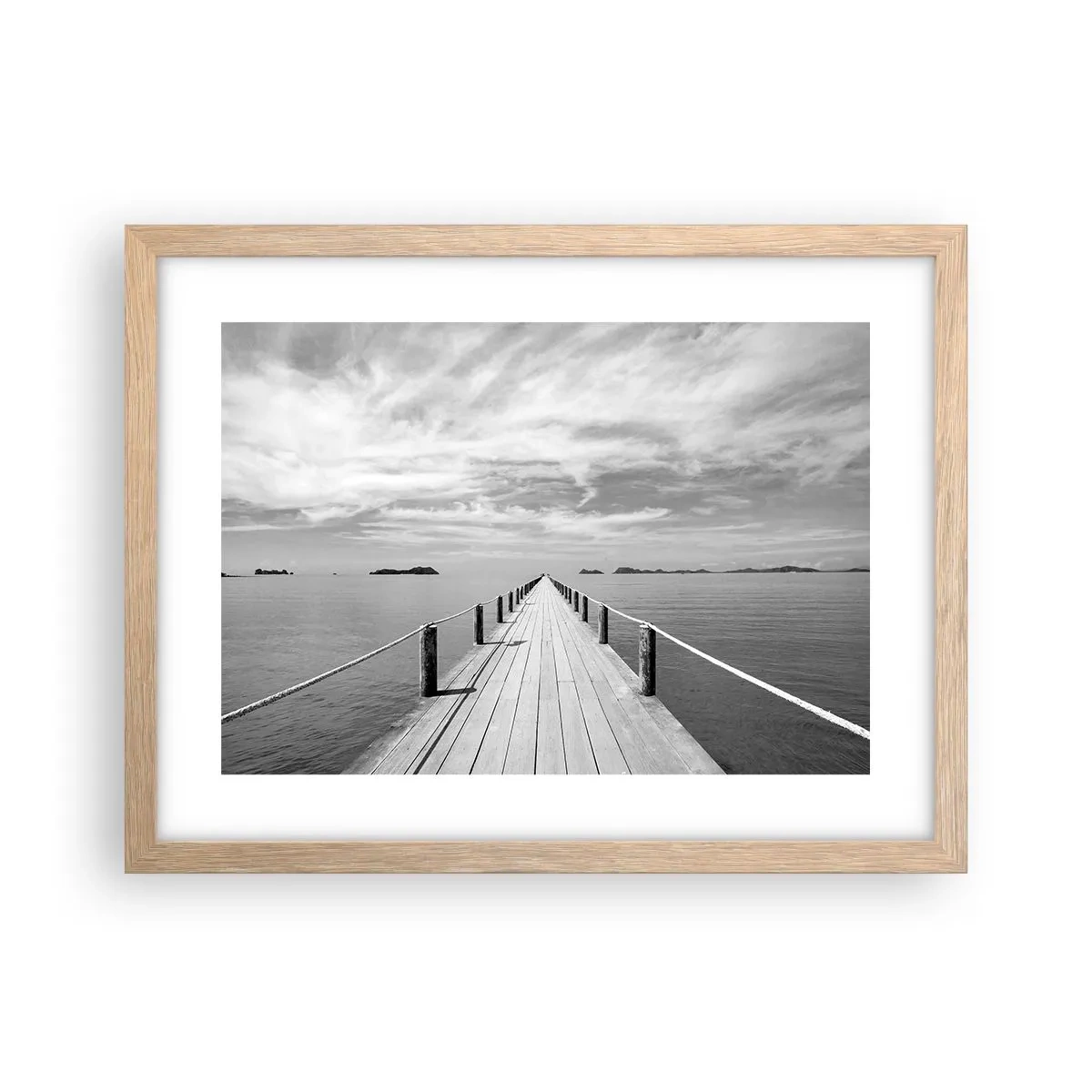 Affiche dans un chêne clair - Poster - Et peut-être un voyage... - 40x30 cm