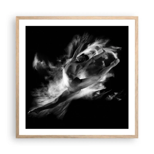 Affiche dans un chêne clair - Poster - Coincé en l'air - 60x60 cm