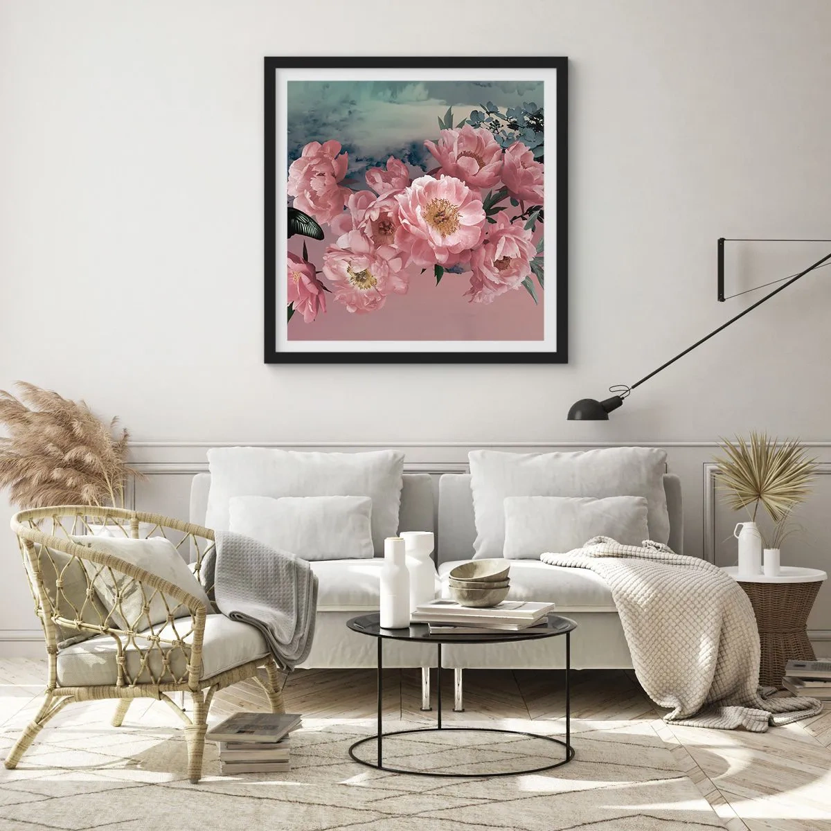 Affiche dans un cadre noir - Poster - Pic du romantisme - 40x40 cm