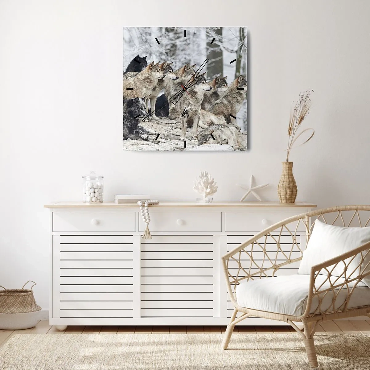 Horloge murale - Pendule murale - Famille et amis - 40x40 cm