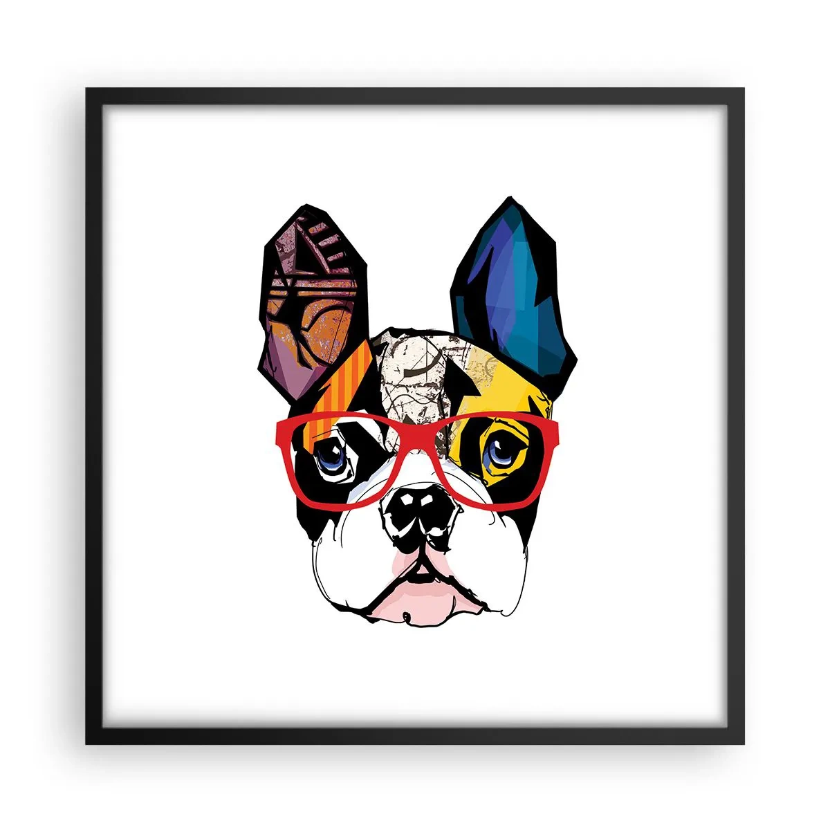 Affiche dans un cadre noir - Poster - Intellectuel - 50x50 cm