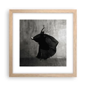 Affiche dans un chêne clair - Poster - Pas plein de passion - 30x30 cm