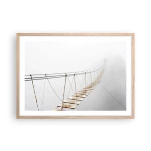 Affiche dans un chêne clair - Poster - Où cela va-t-il te mener? - 70x50 cm