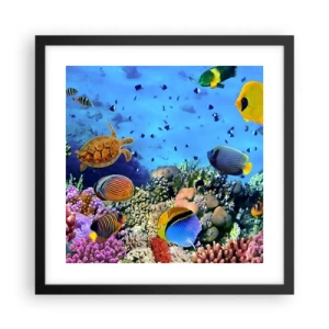 Affiche dans un cadre noir - Poster - Et que sait-on de la vie… - 40x40 cm