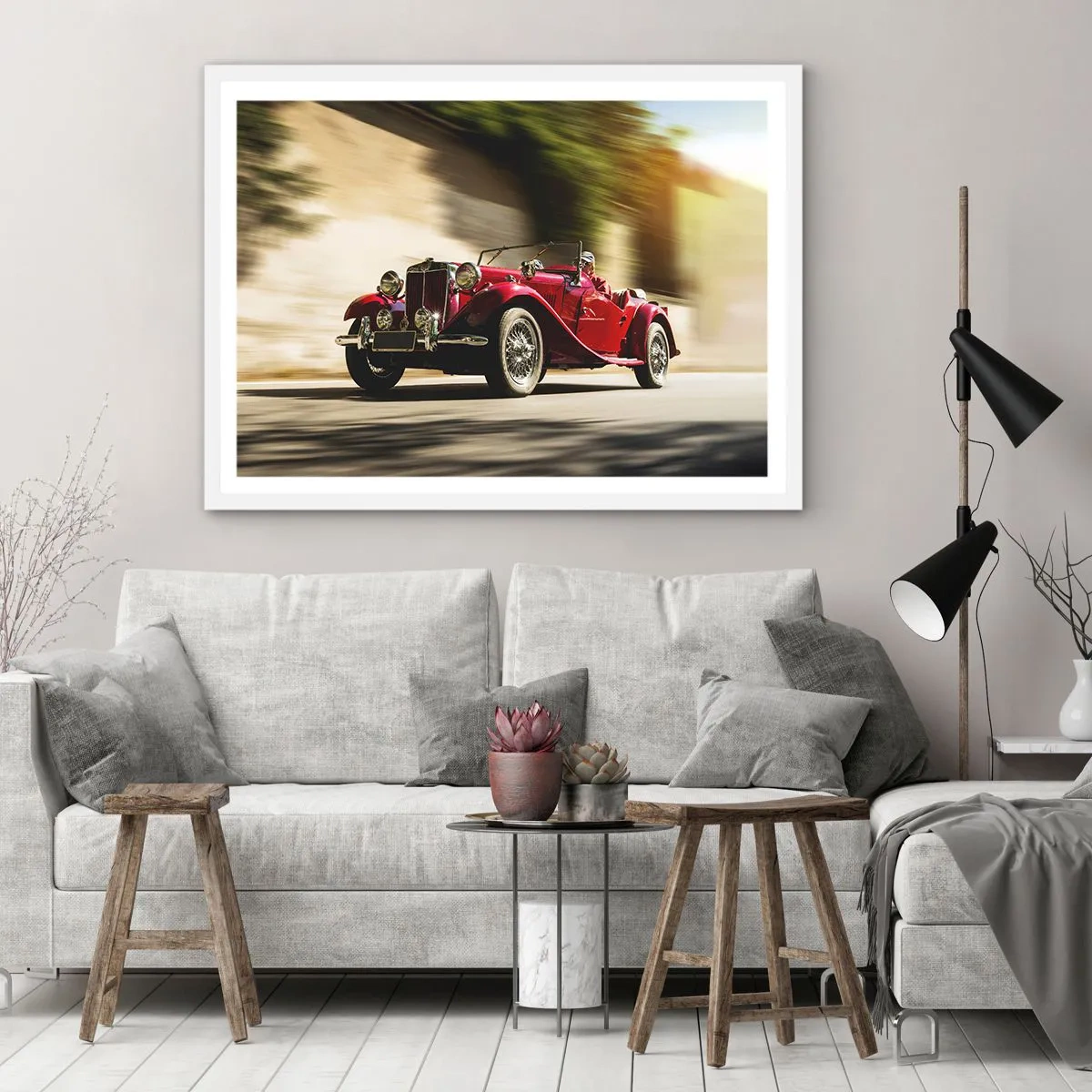 Affiche dans un cadre blanc - Poster - Plus belle que Nike de Samothrace - 50x40 cm