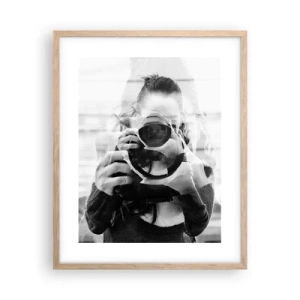 Affiche dans un chêne clair - Poster - Créateur et matériel - 40x50 cm