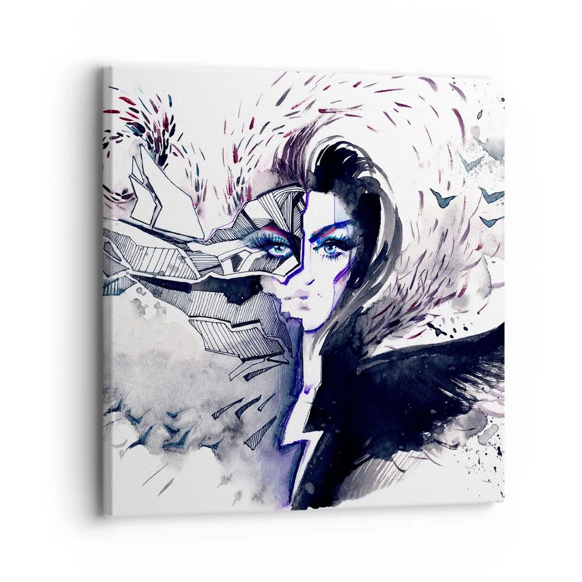 Impression sur toile - Image sur toile - Démoniaque et belle - 30x30 cm