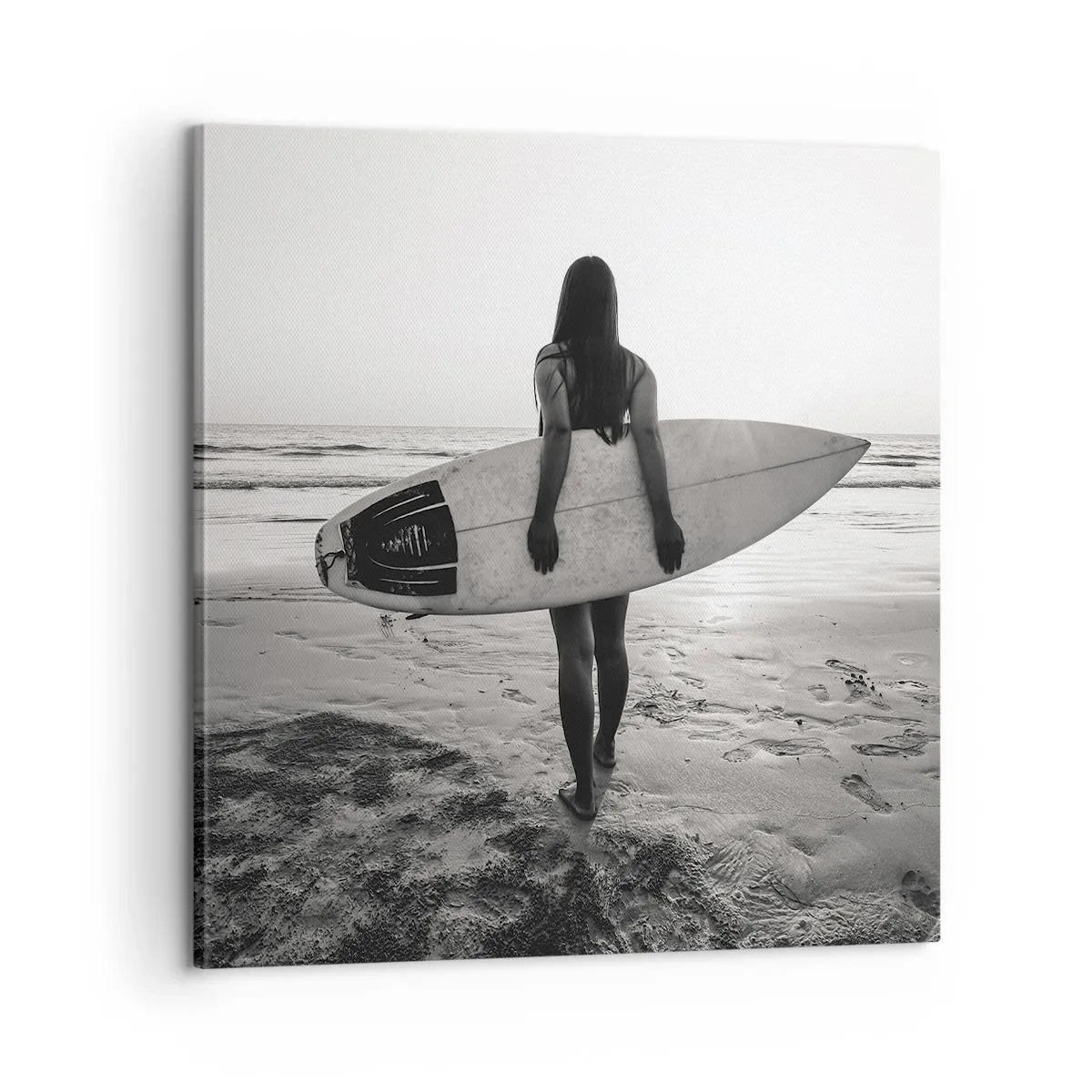 Impression sur toile - Image sur toile - Fille des vagues de la mer - 60x60 cm